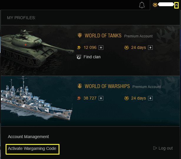 cannot aactivate bonus code for world of warships