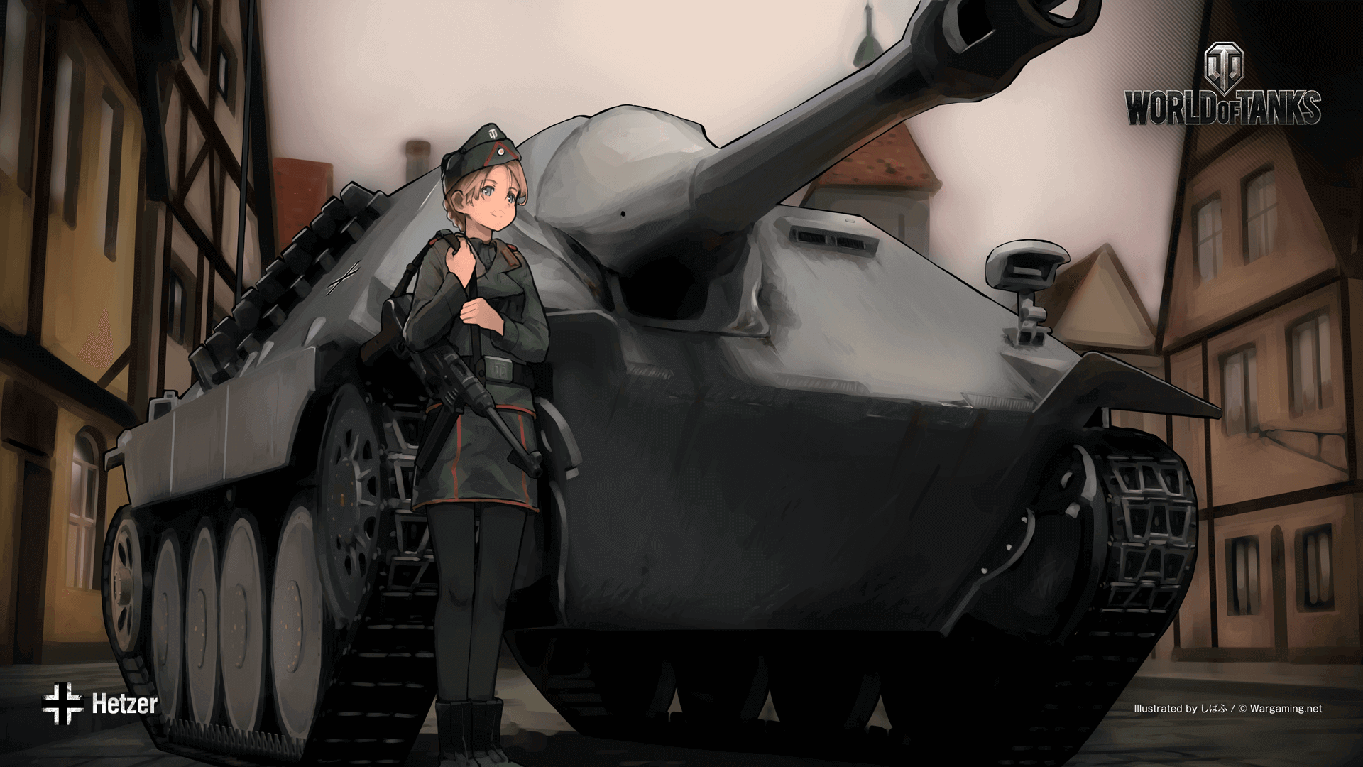 Wallpaper ID: 136816 / anime, anime girls, tank, war, vehicle, fire,  military free download